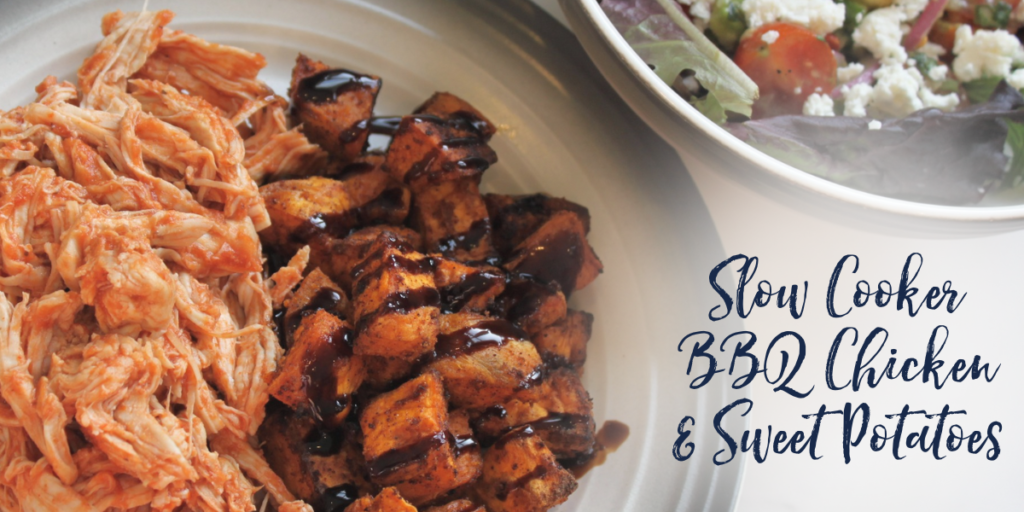 Recipe: Slow Cooker BBQ Chicken & Roasted Sweet Potatoes