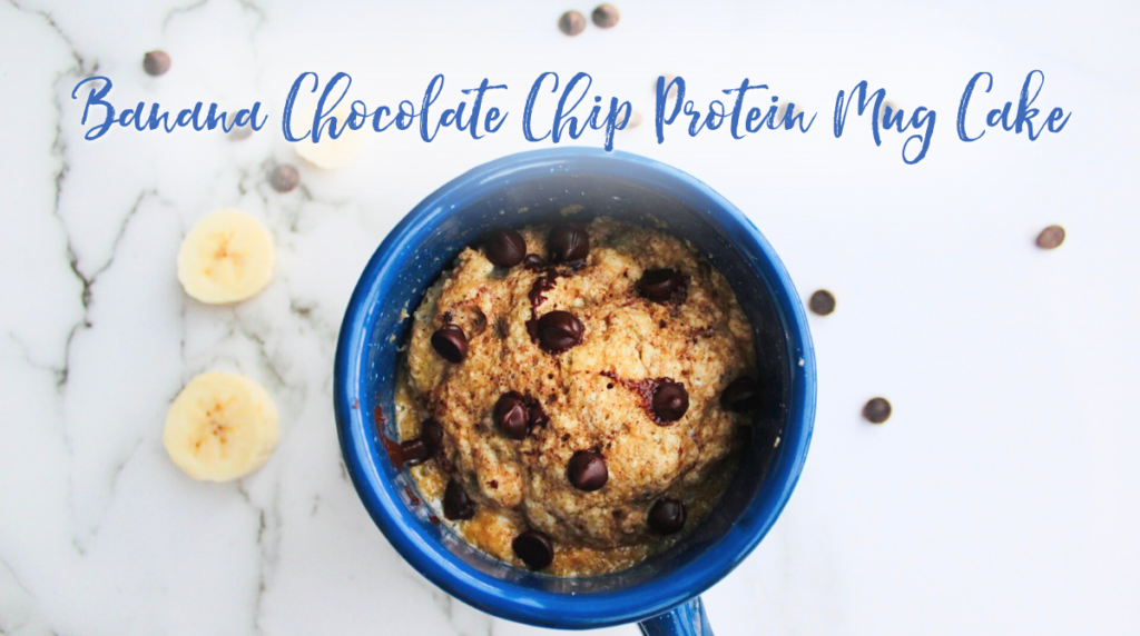 Recipe: Banana Chocolate Chip Protein Mug Cake